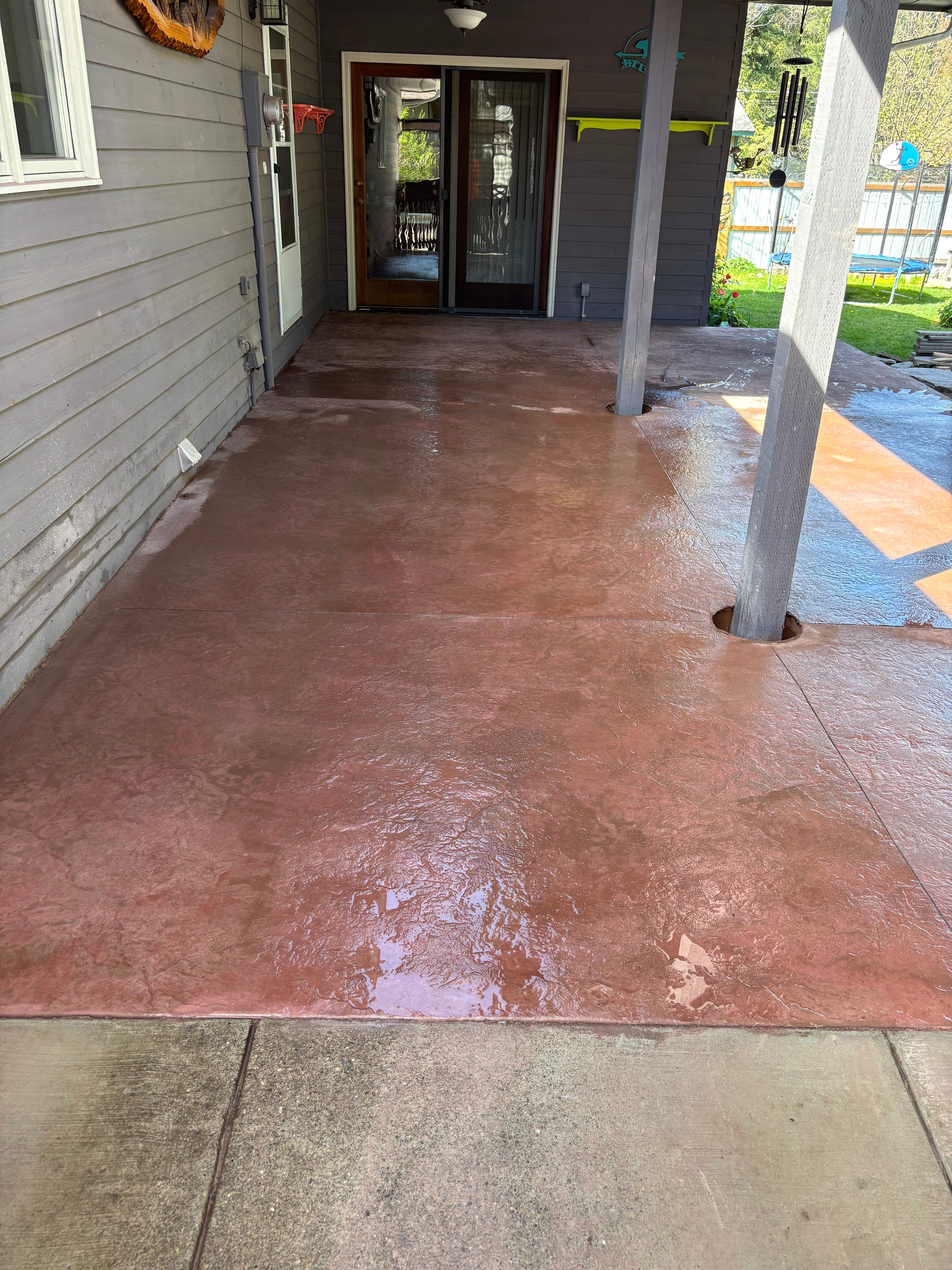 Covered Porch, Stained Finish