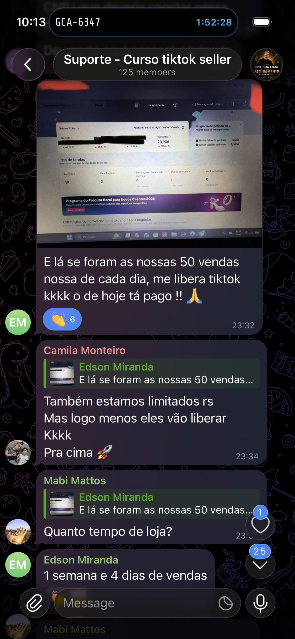 Depoimento do aluno