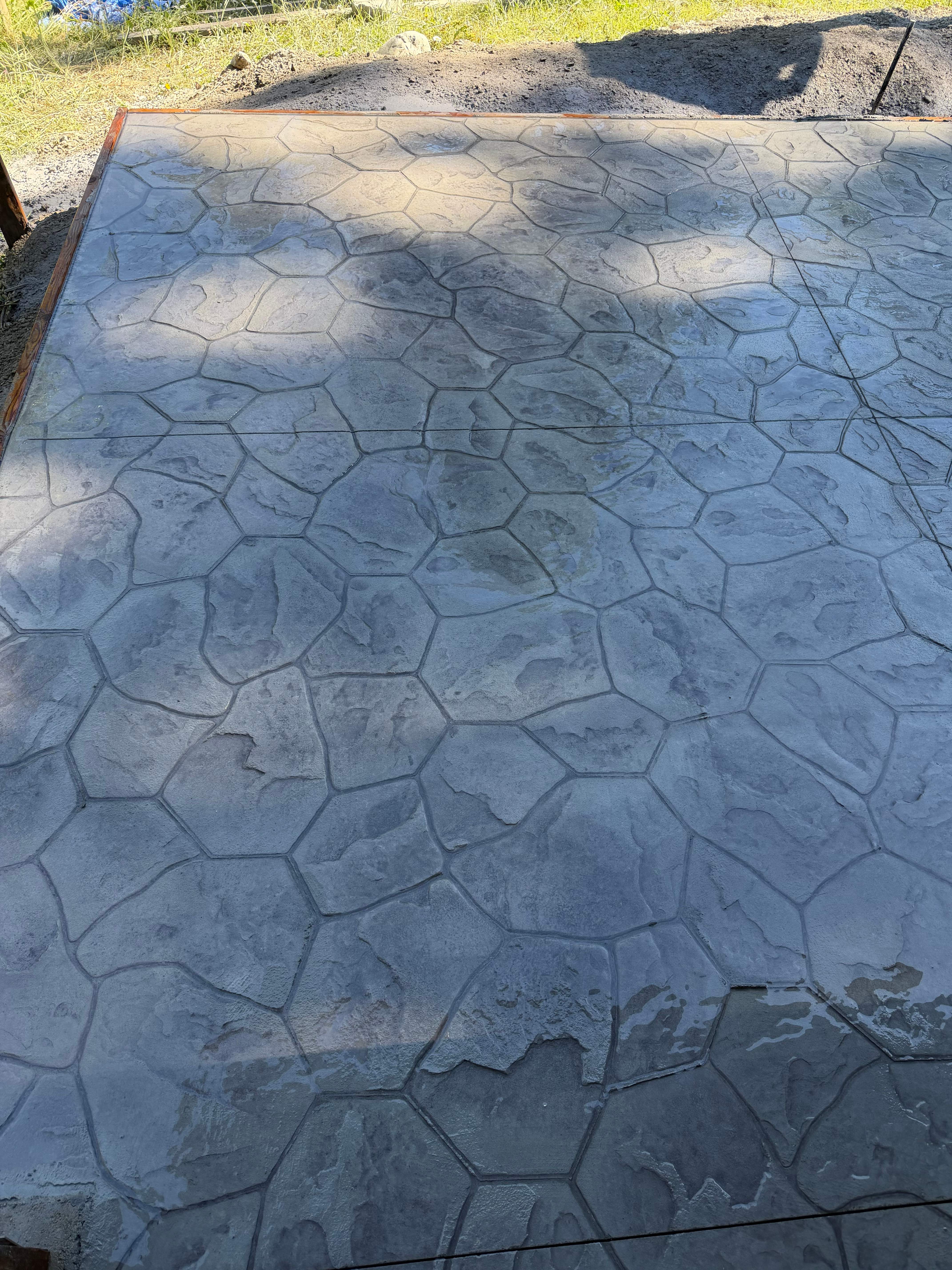 Stamped Backyard Patio