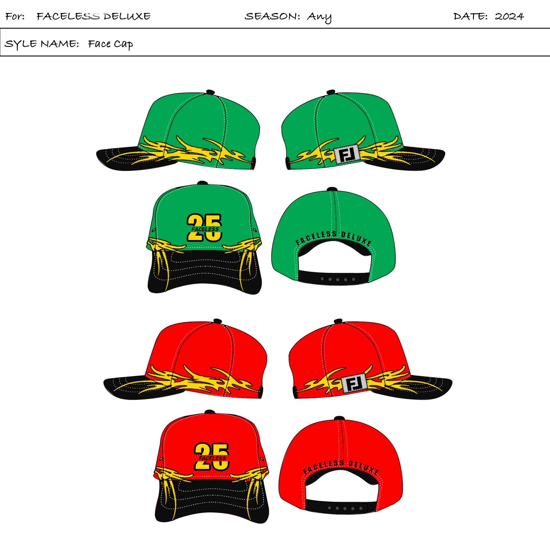 Faceless Deluxe — Face Cap