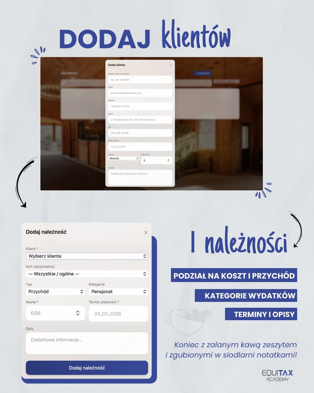 Dodaj klientów i należności