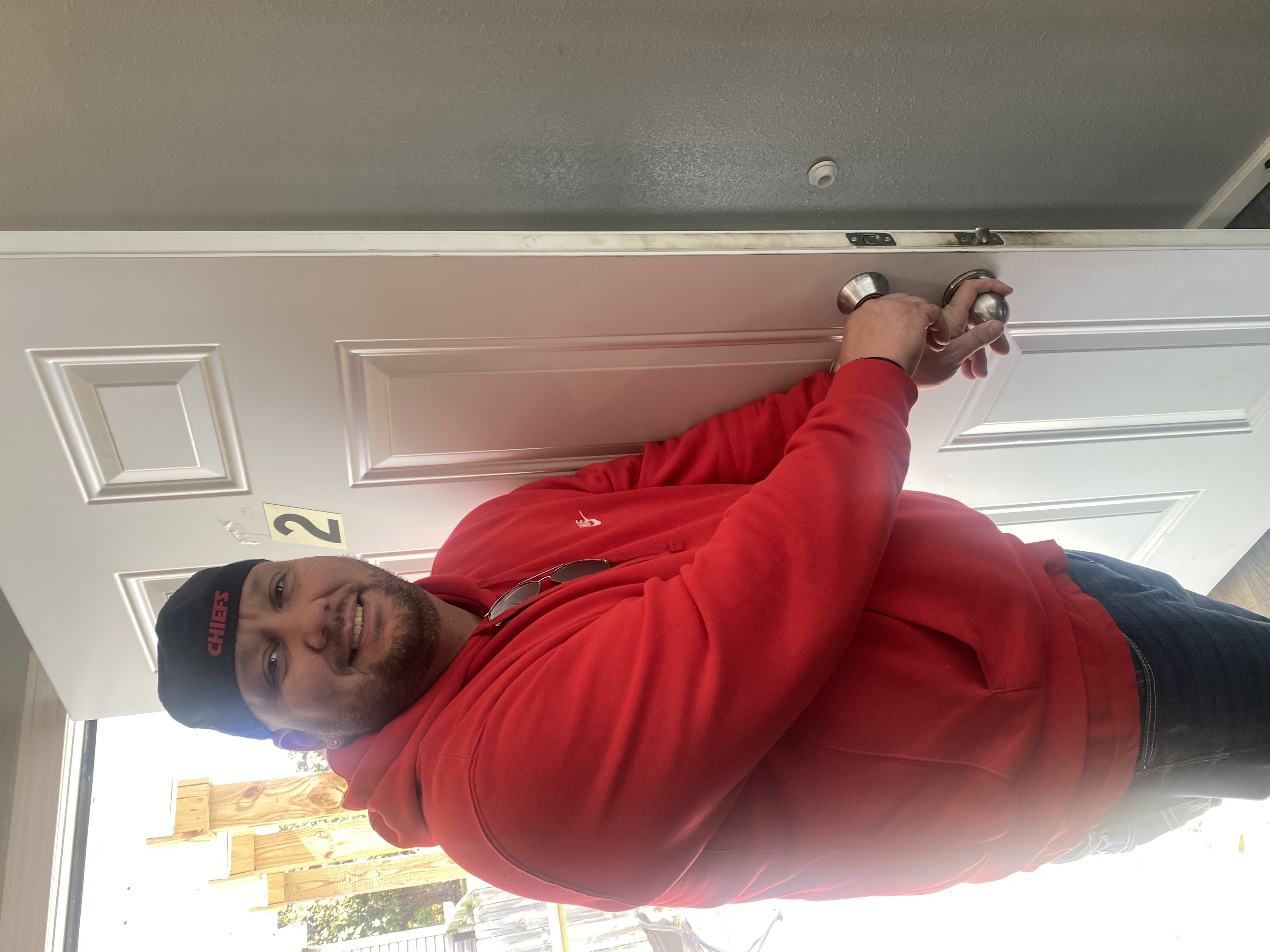 Happy tenant moving into new apartment