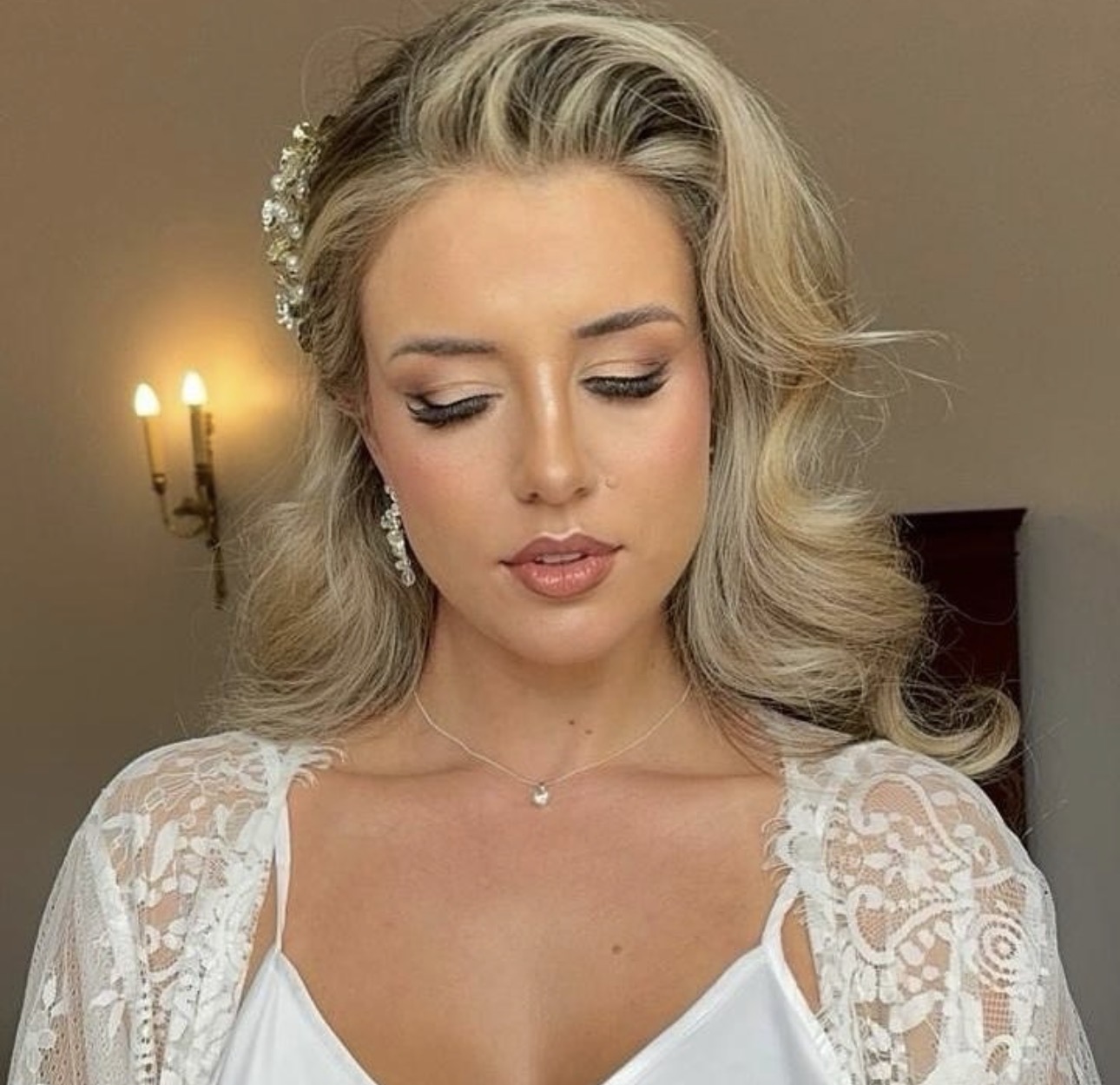 Bridal makeup close-up