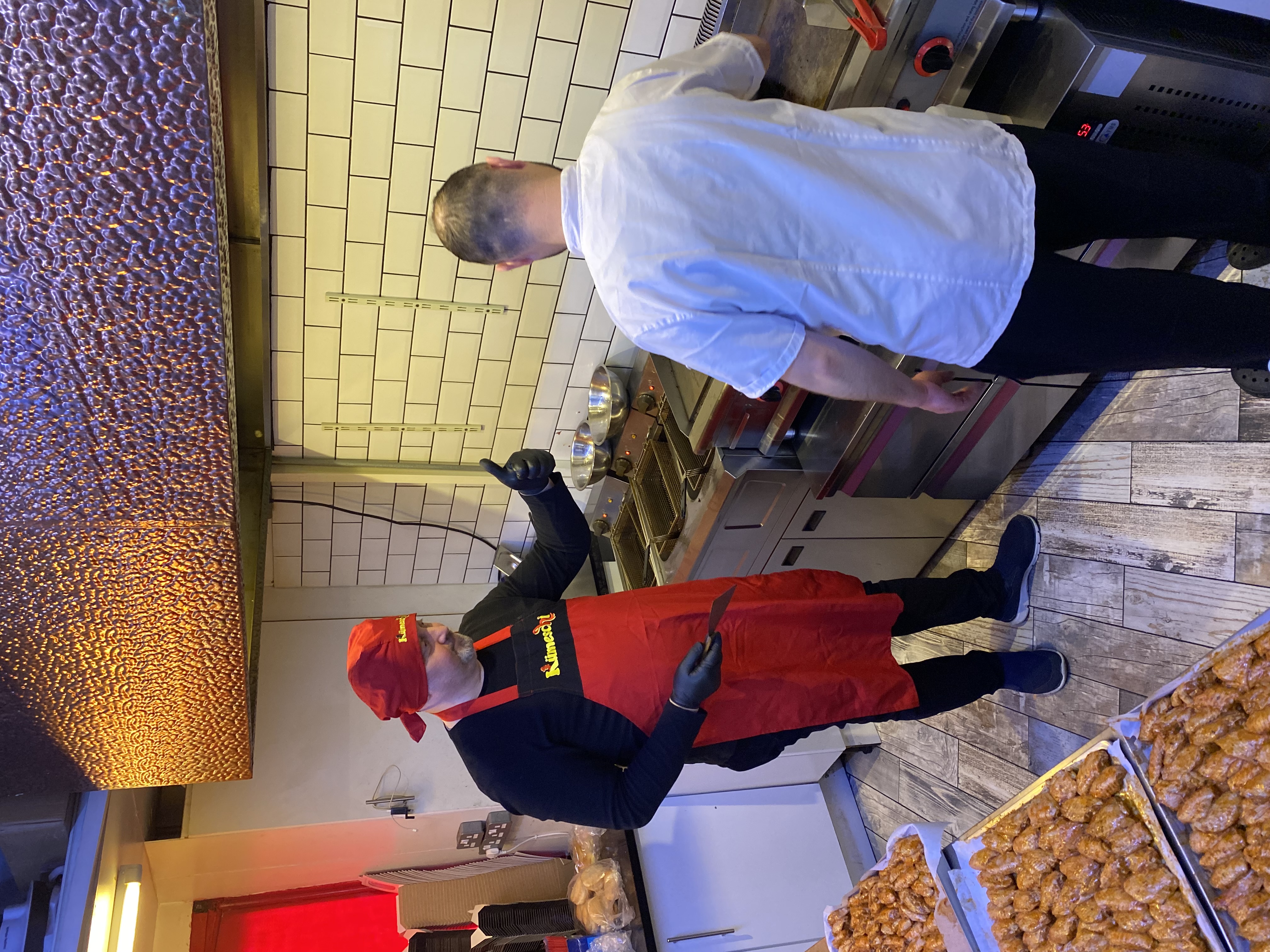 Kitchen staff training session