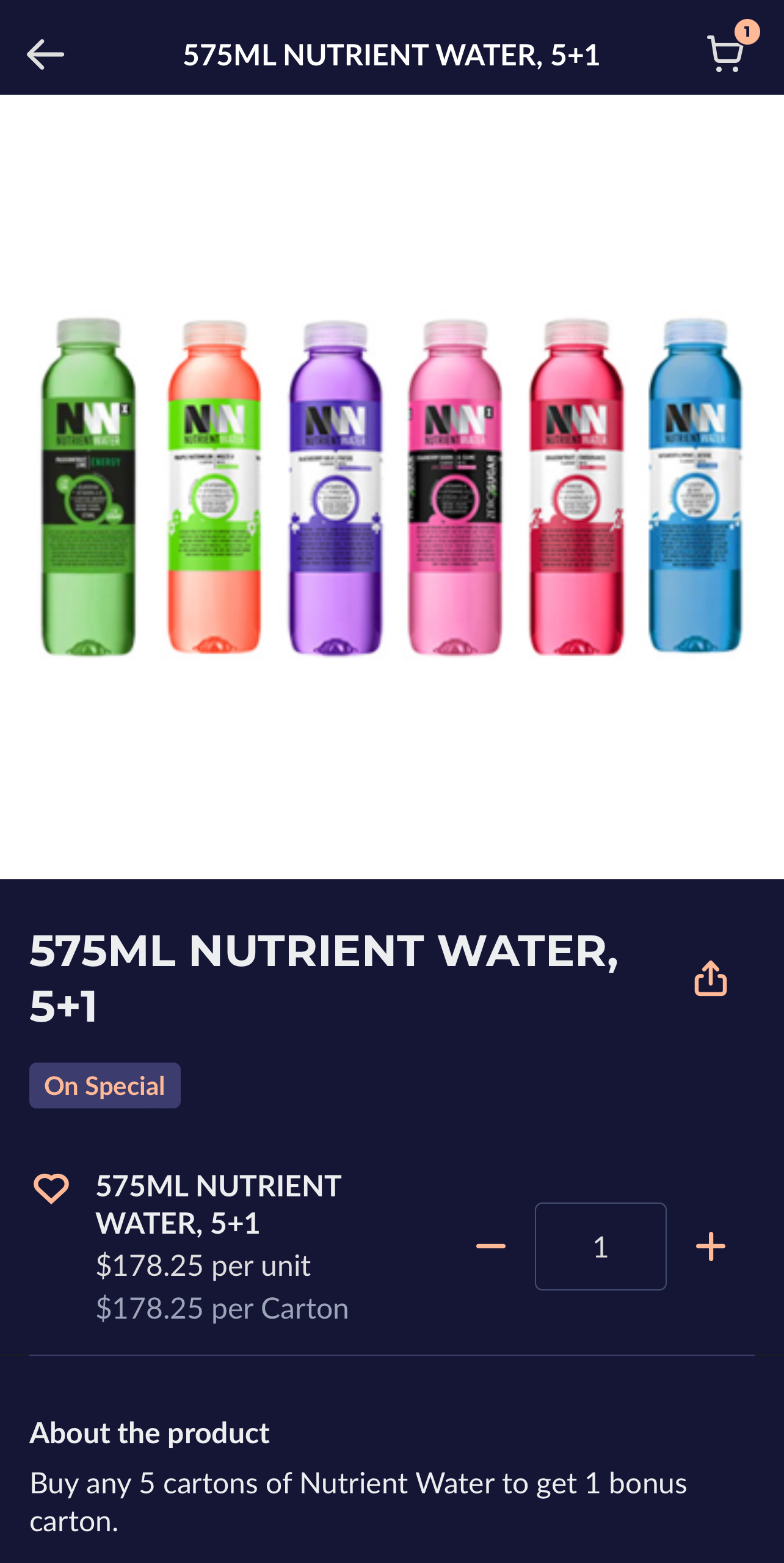 575ML NUTRIENT WATER