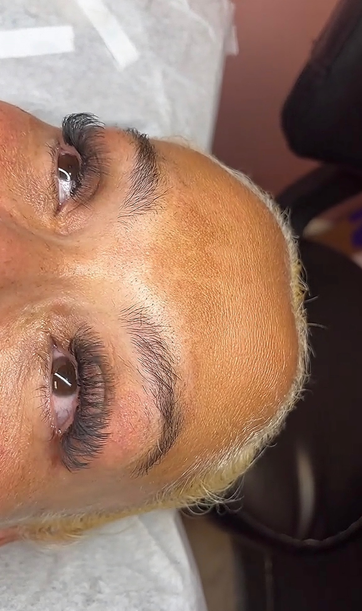 Professional eyebrow threading results