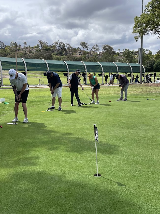 Putting practice session