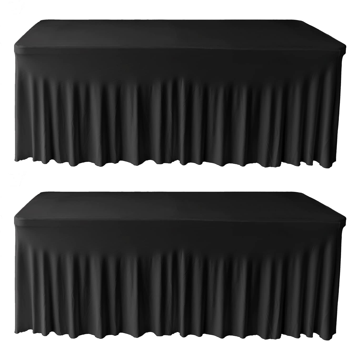 Black skirted table covers