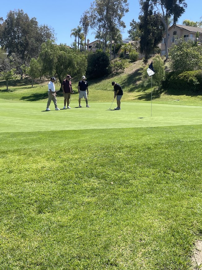 On the green
