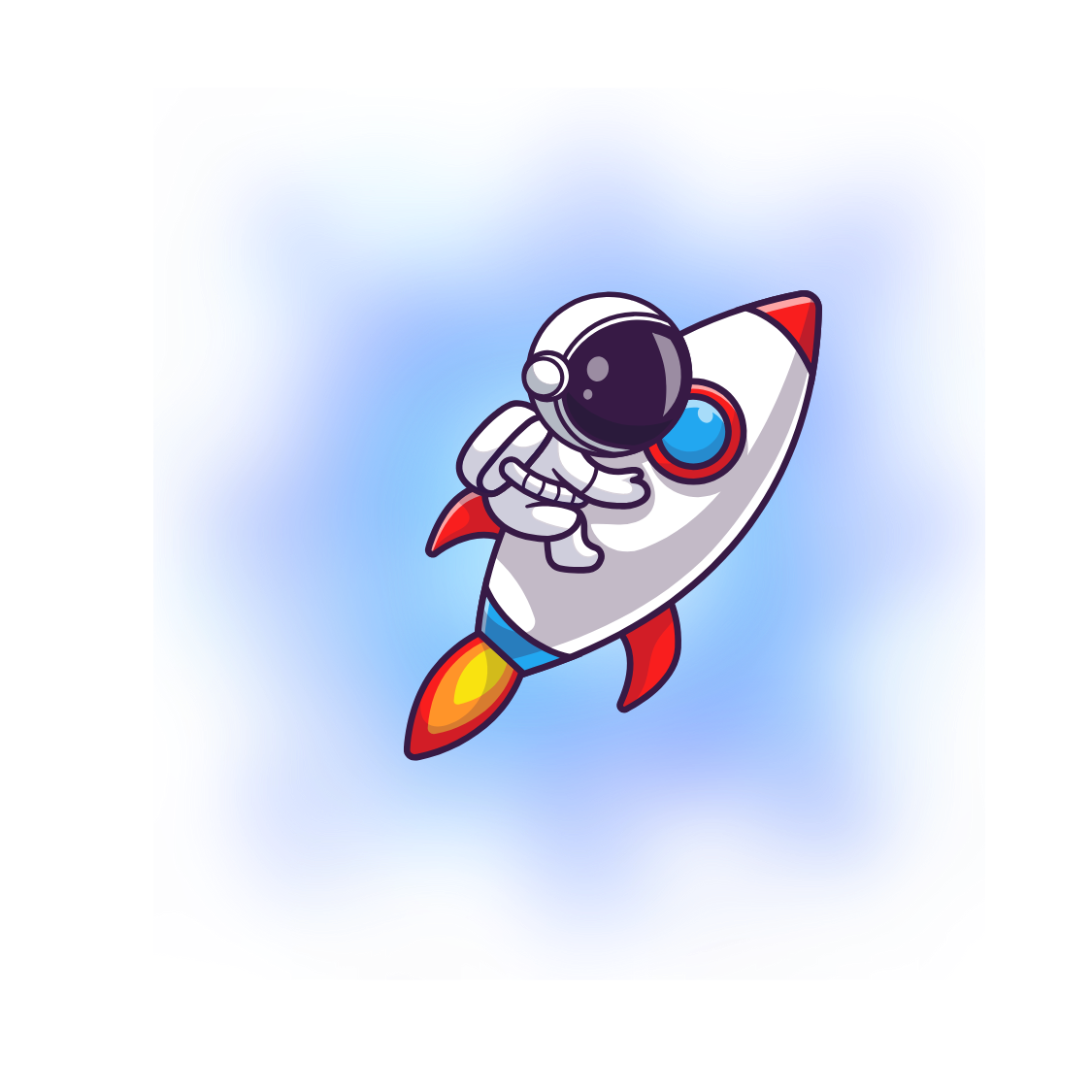 Rocket with astronaut