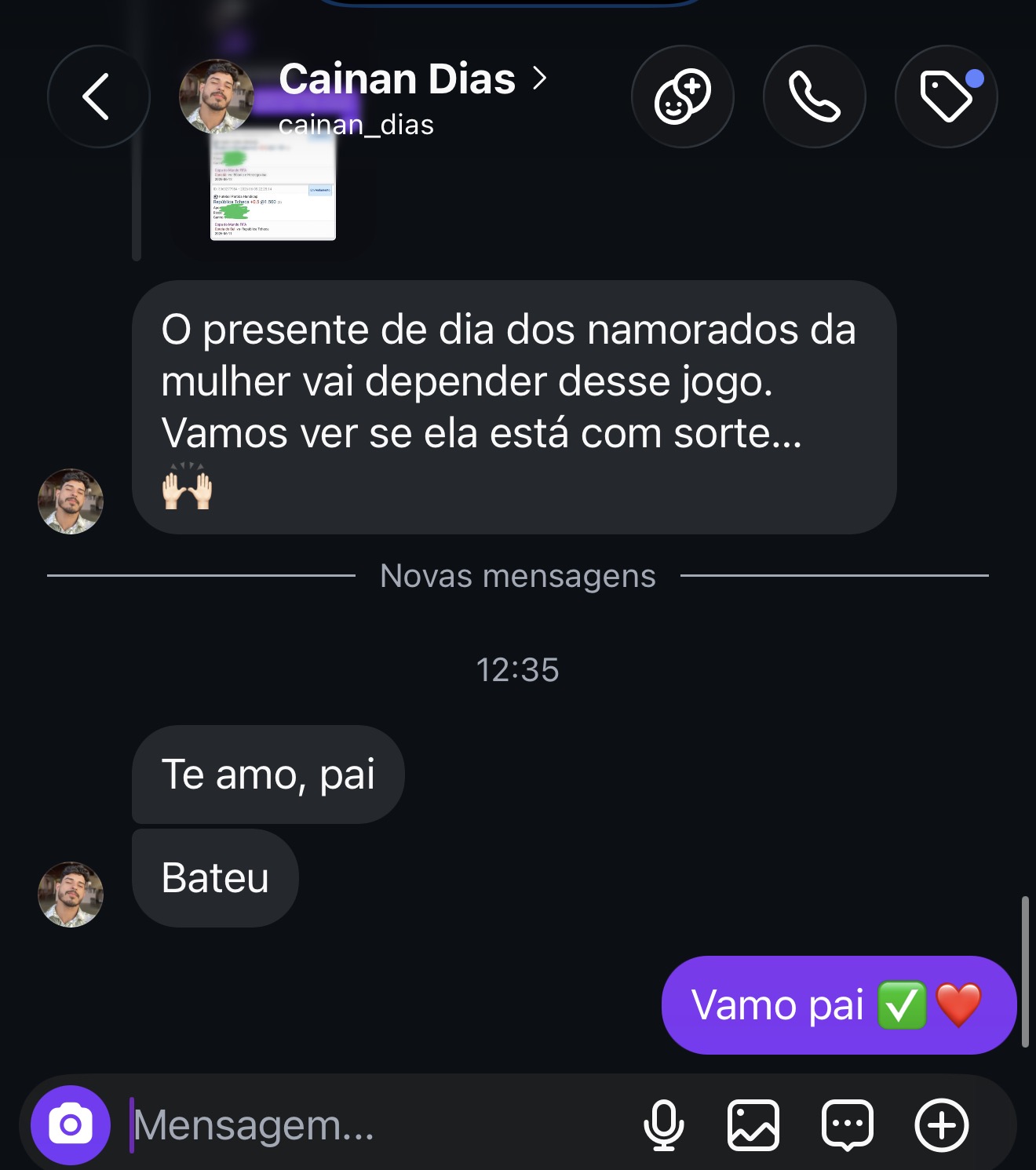Depoimento Cainan Dias — presente de dia dos namorados