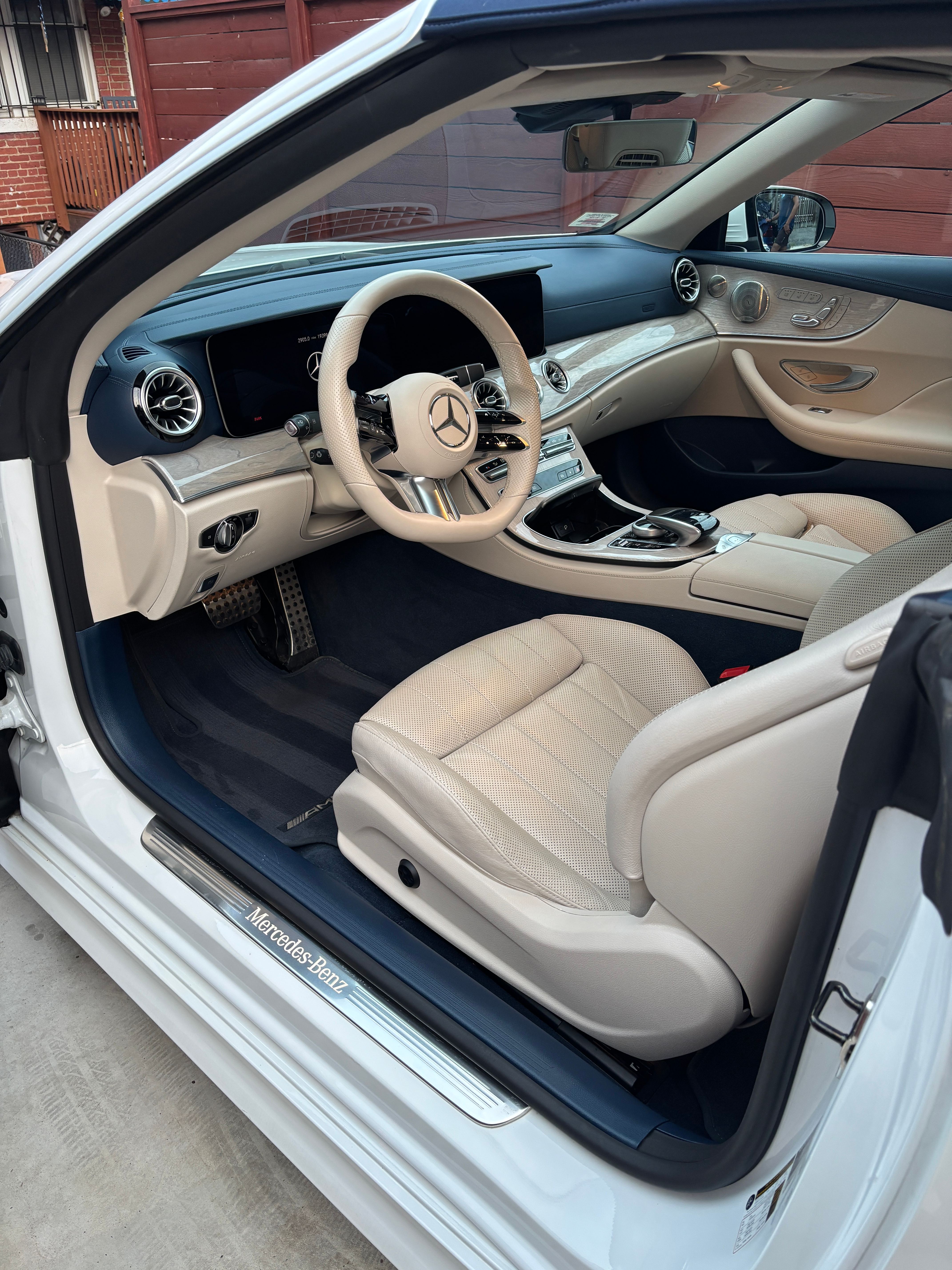 Detailed luxury vehicle interior cabin