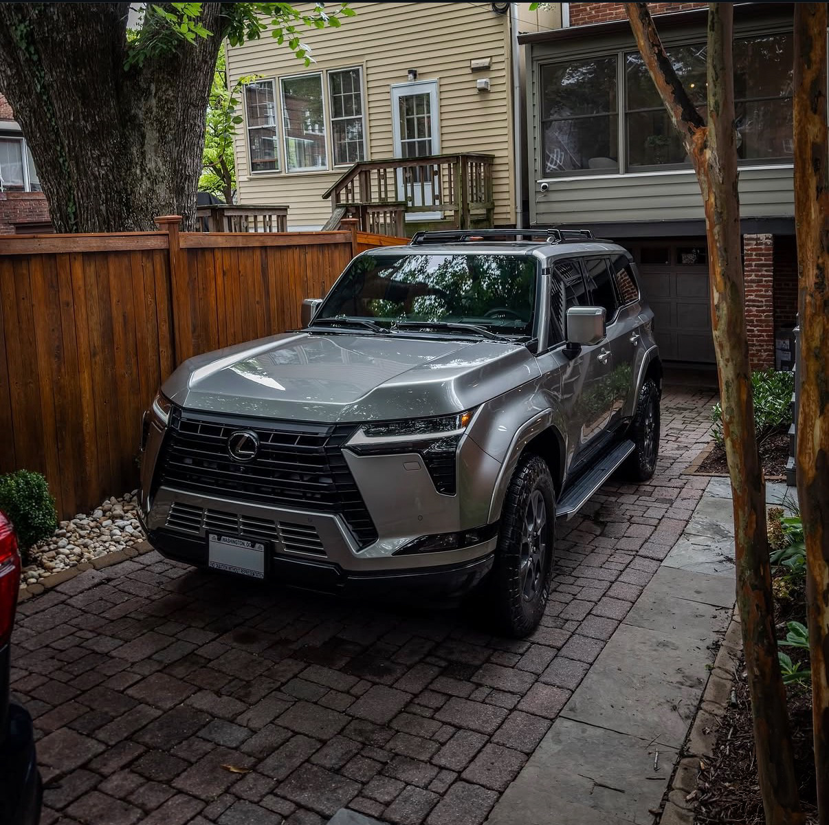 Silver Lexus SUV detailing