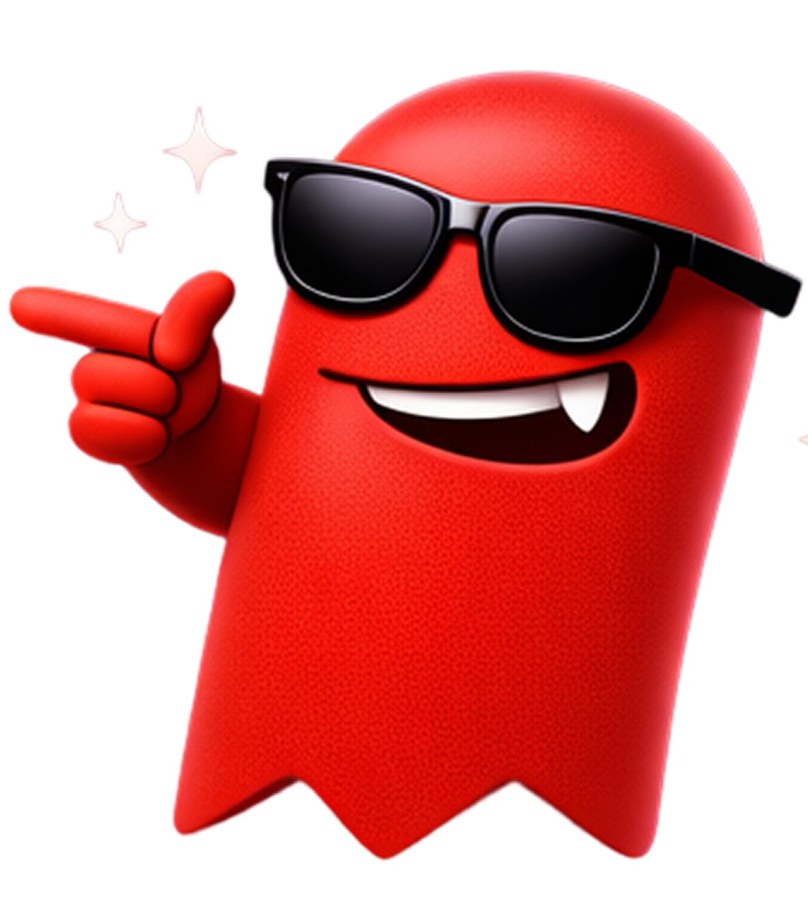 Vamp Labs mascot — cool ghost with sunglasses