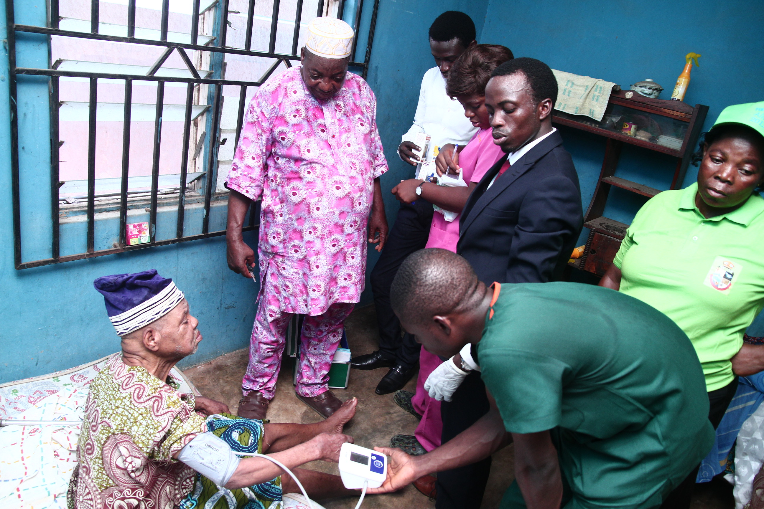 Medical team conducting home visit