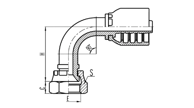 INTEGRAL 90° JIC FEMALE 74°CONE SEAT SEAL (26791F)