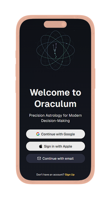 Oraculum App Welcome Screen