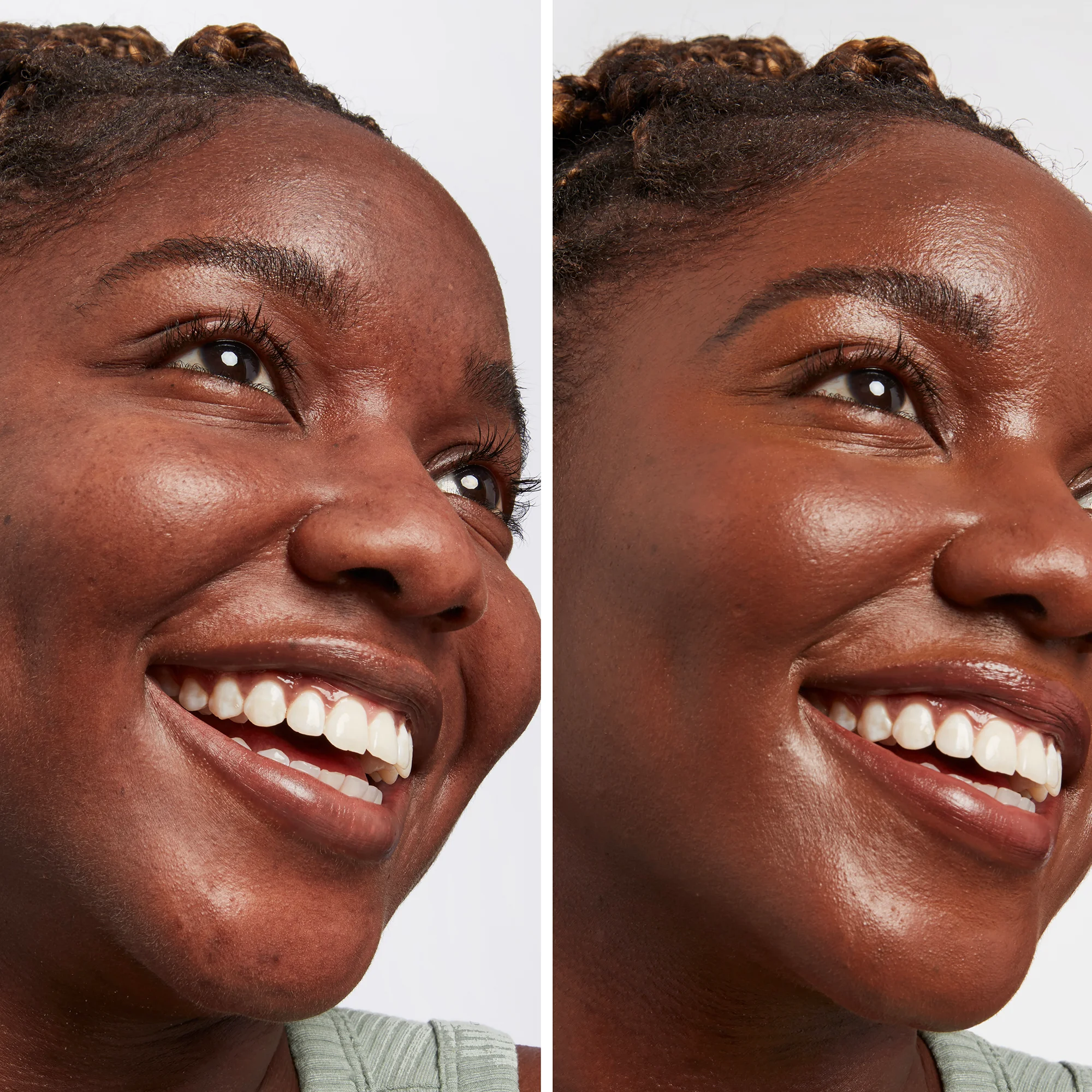 After showing smooth even-toned radiant skin