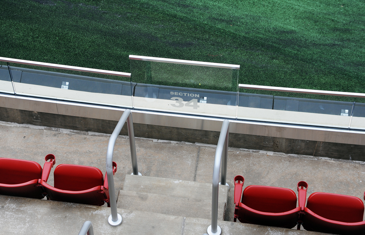 IU Memorial Stadium — Structural Glass Field-Level Guardrail, Section 34