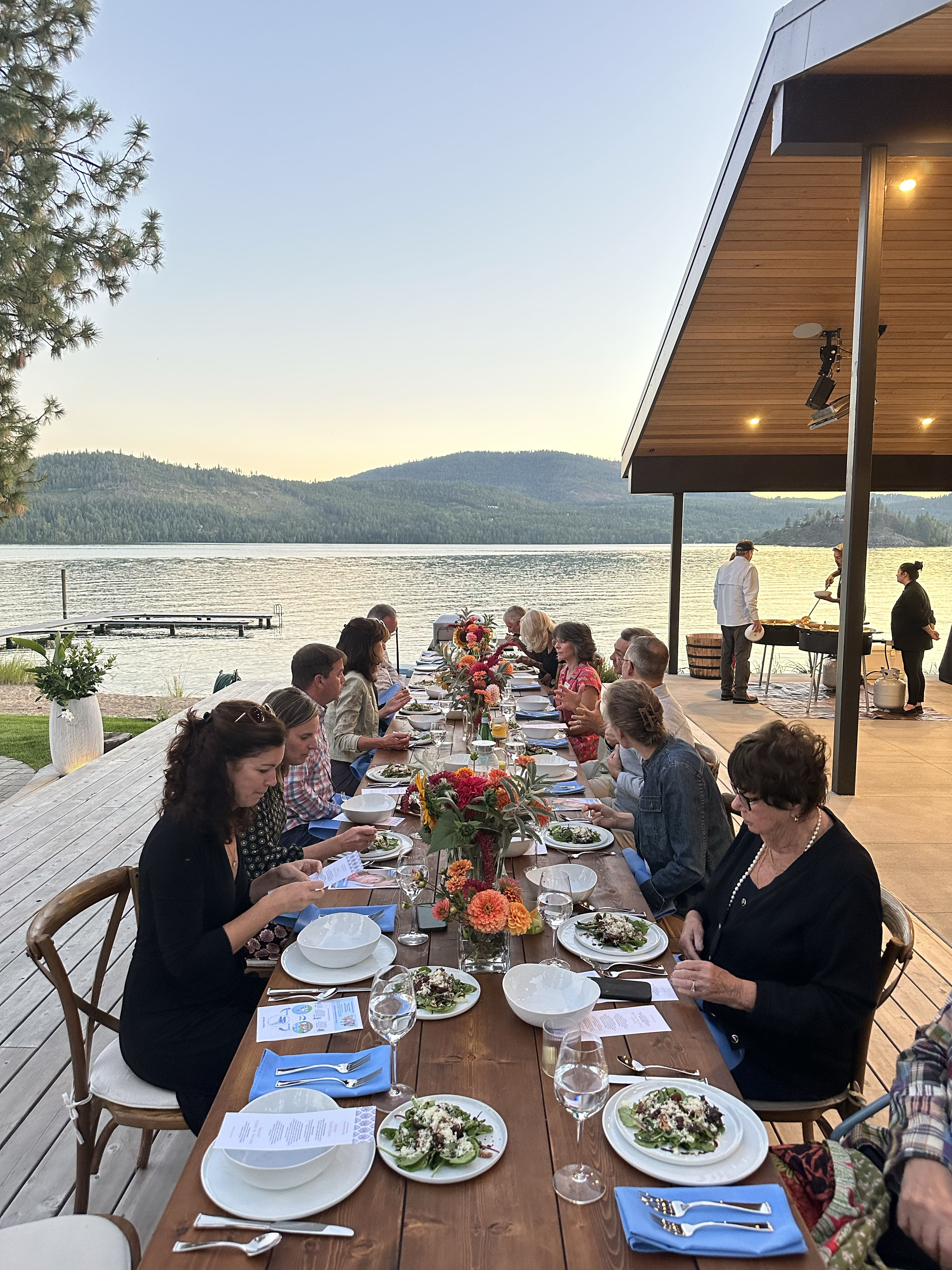 Lakeside dinner on the deck