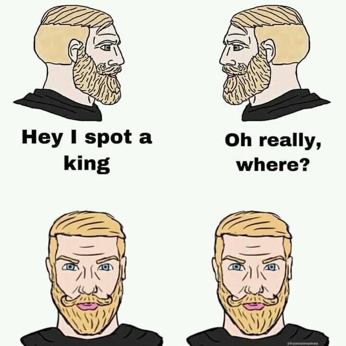 Hey I spot a king meme