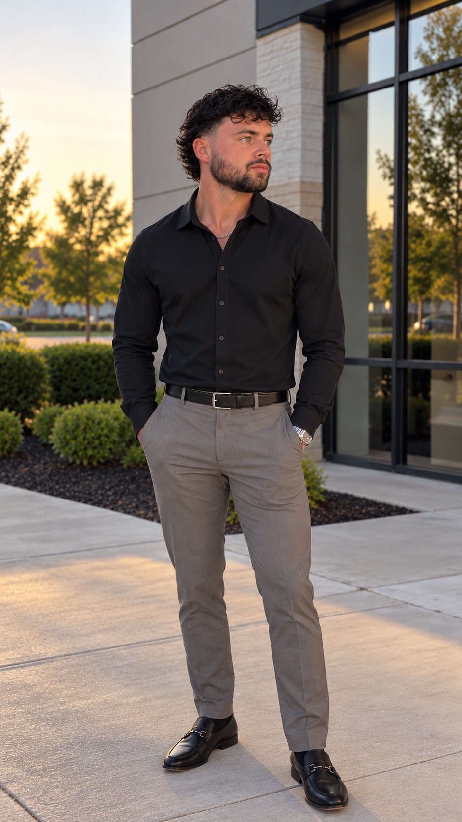 Landon Patterson, founder of Patterson Systems, standing outside a modern building