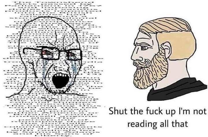 Not reading all that meme