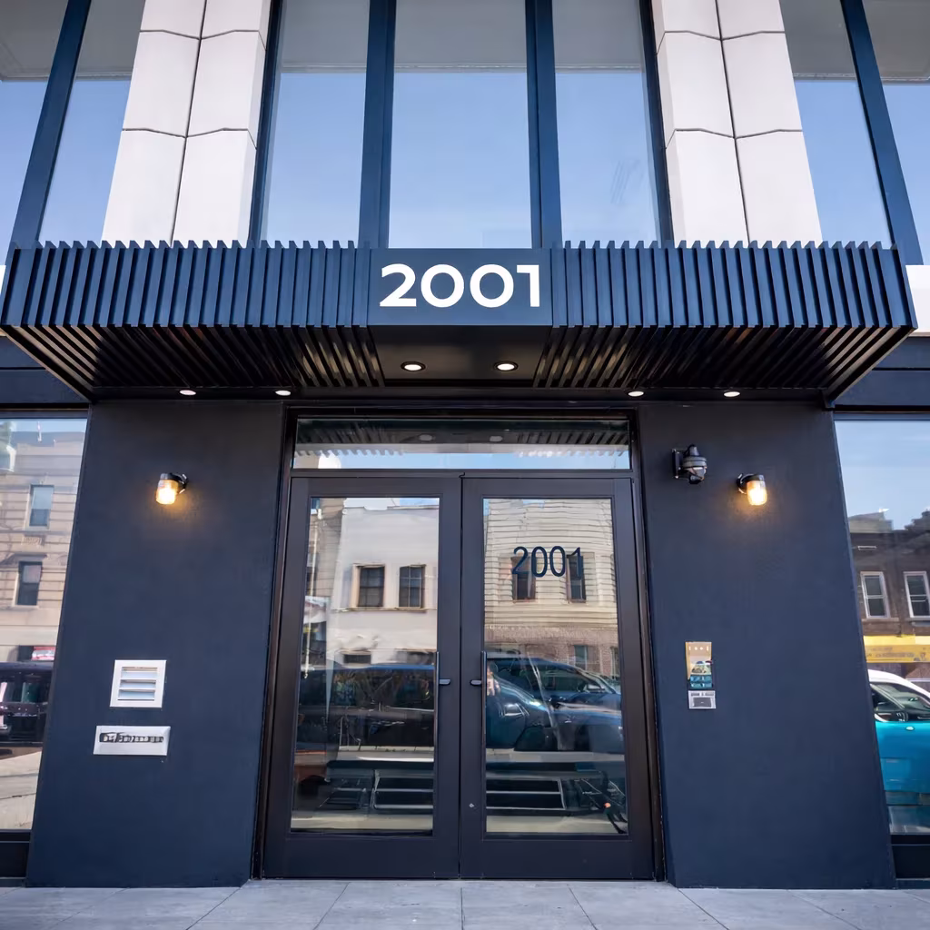Commercial signage installation