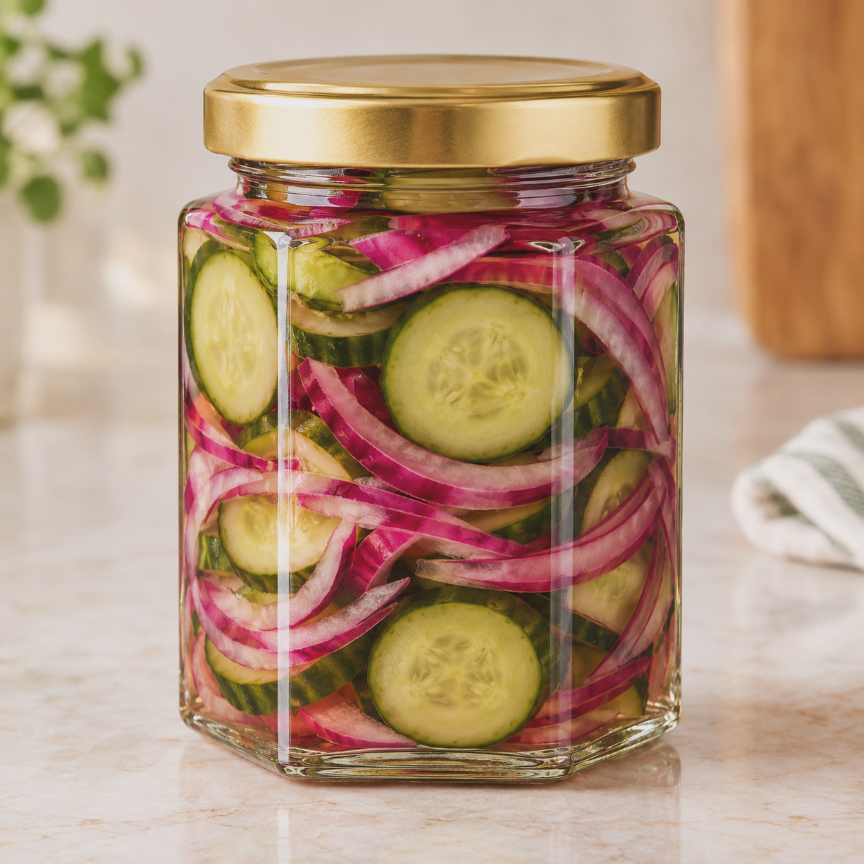 Cucumber & Red Onion jar