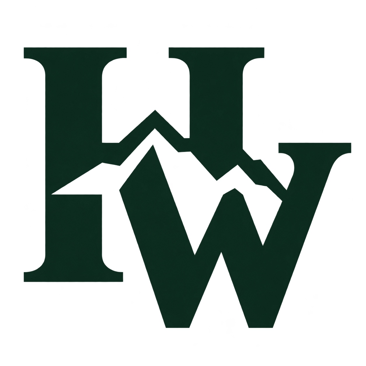 Hollerwyn HW mountain monogram
