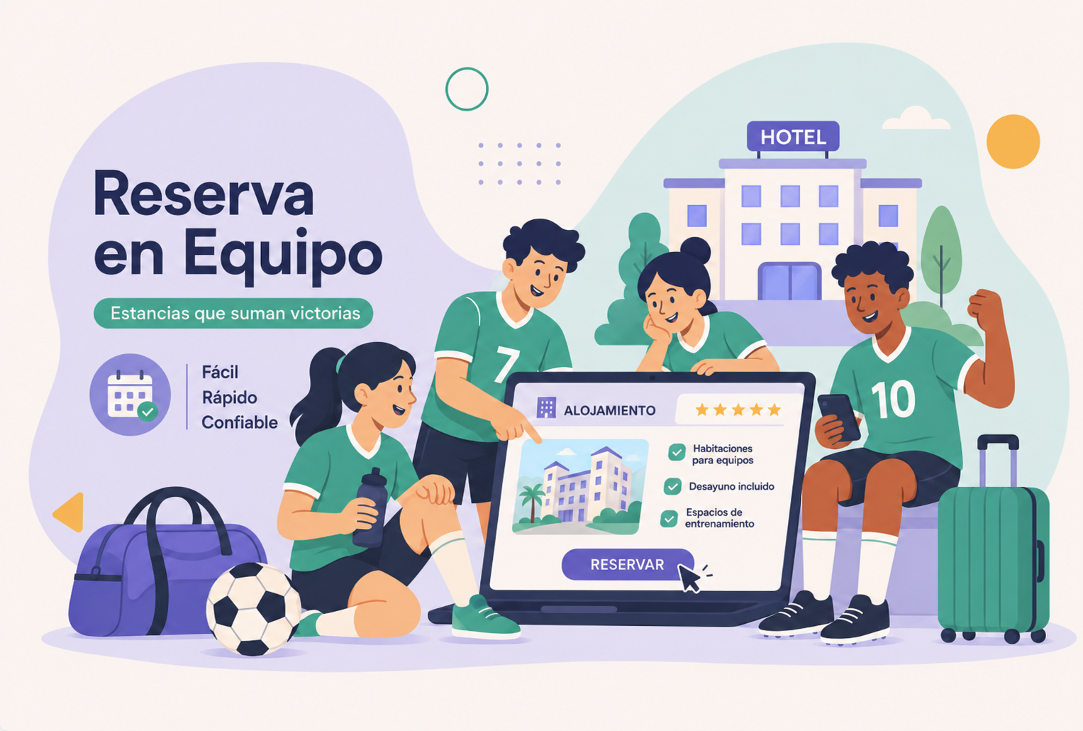 Guía para Reservar Estancias para Equipos Deportivos