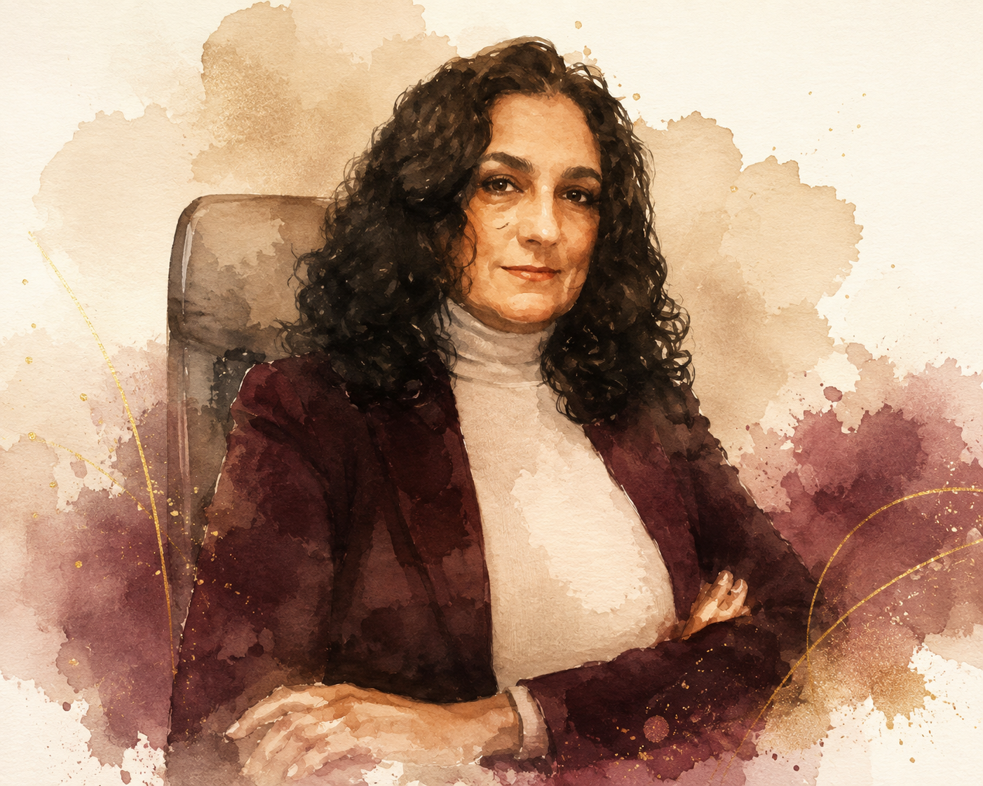 Retrato en acuarela de Maite Olmedo Sandoval