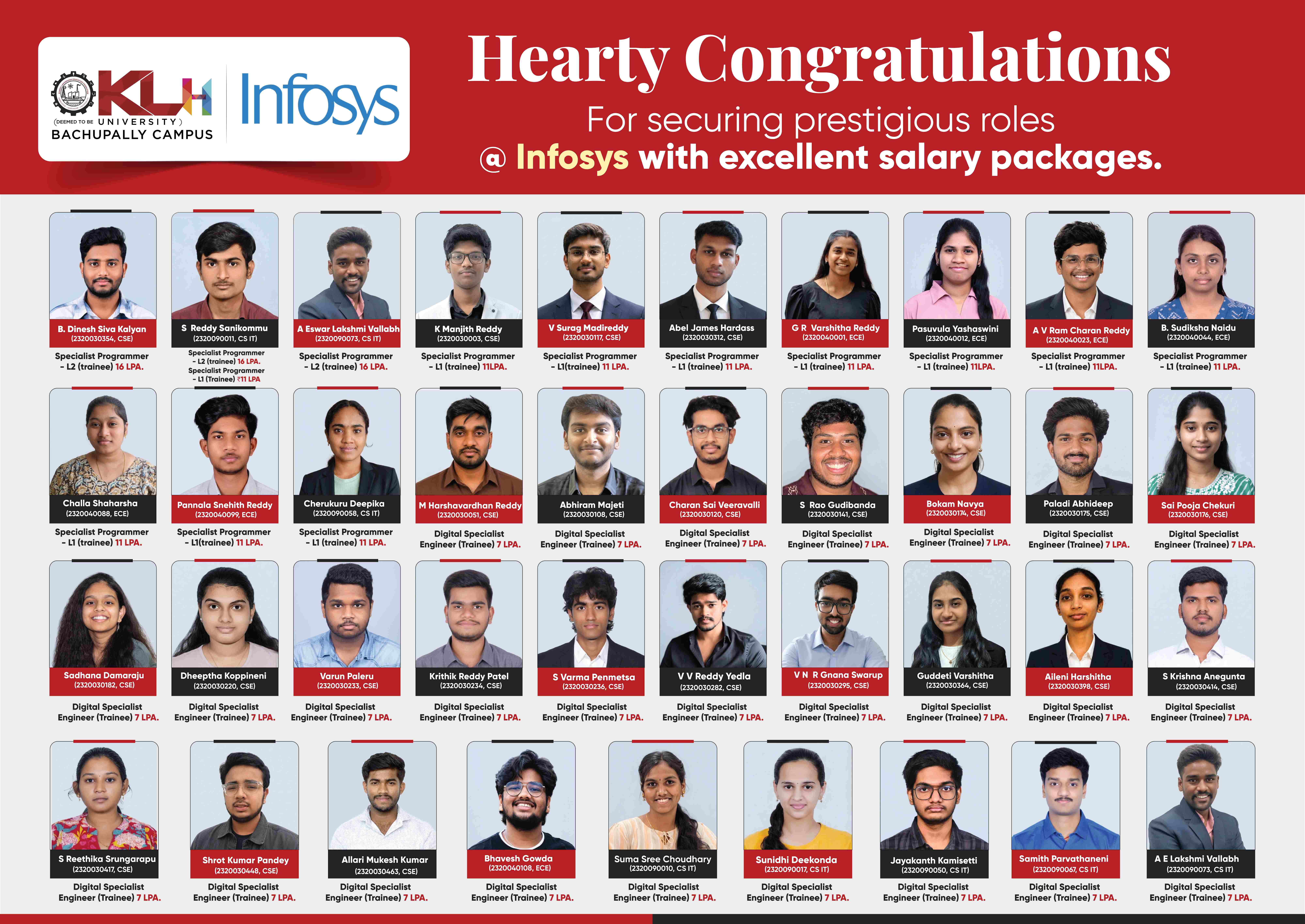 Infosys Placement Success Story