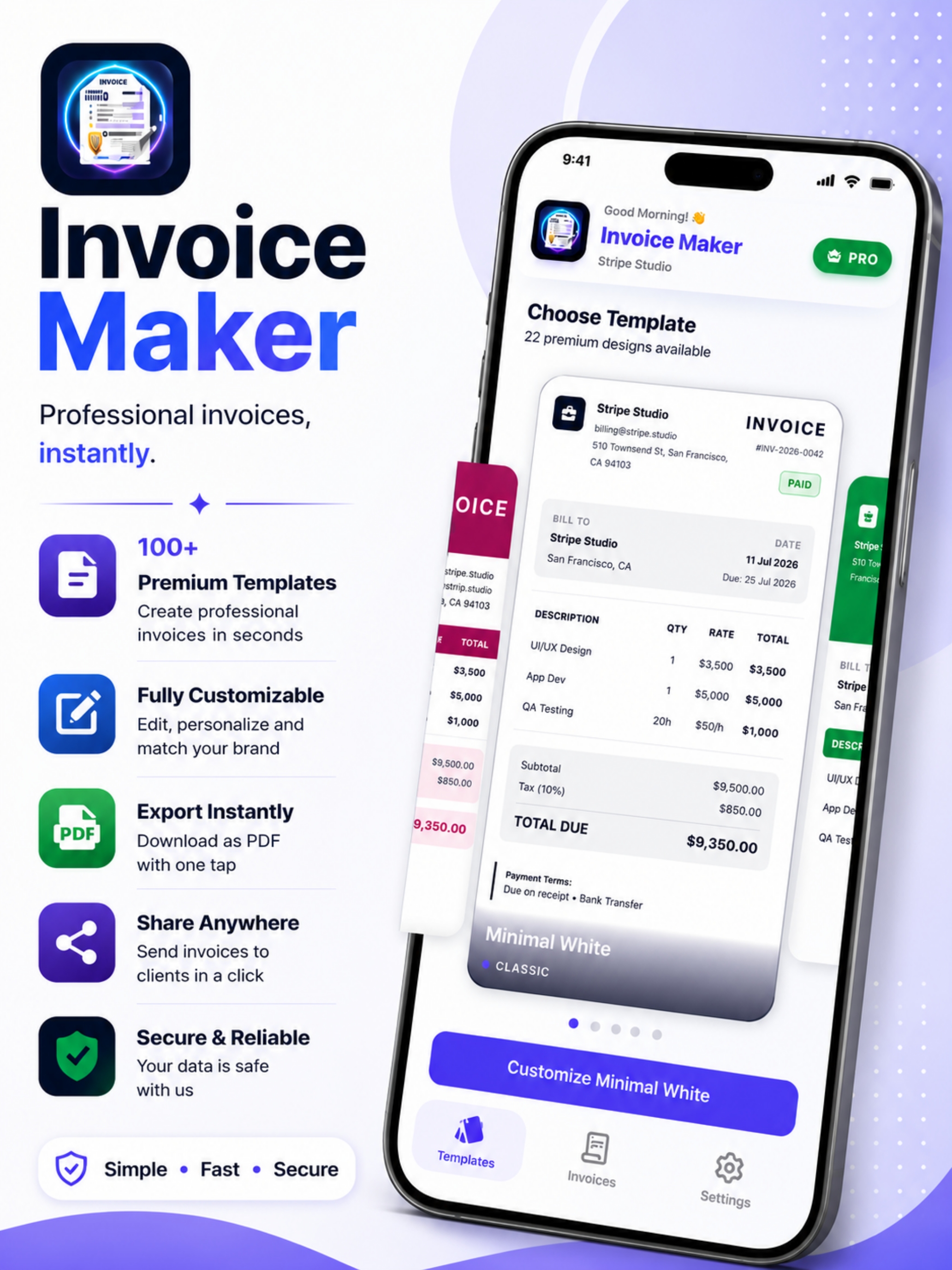 Invoice Maker App Preview