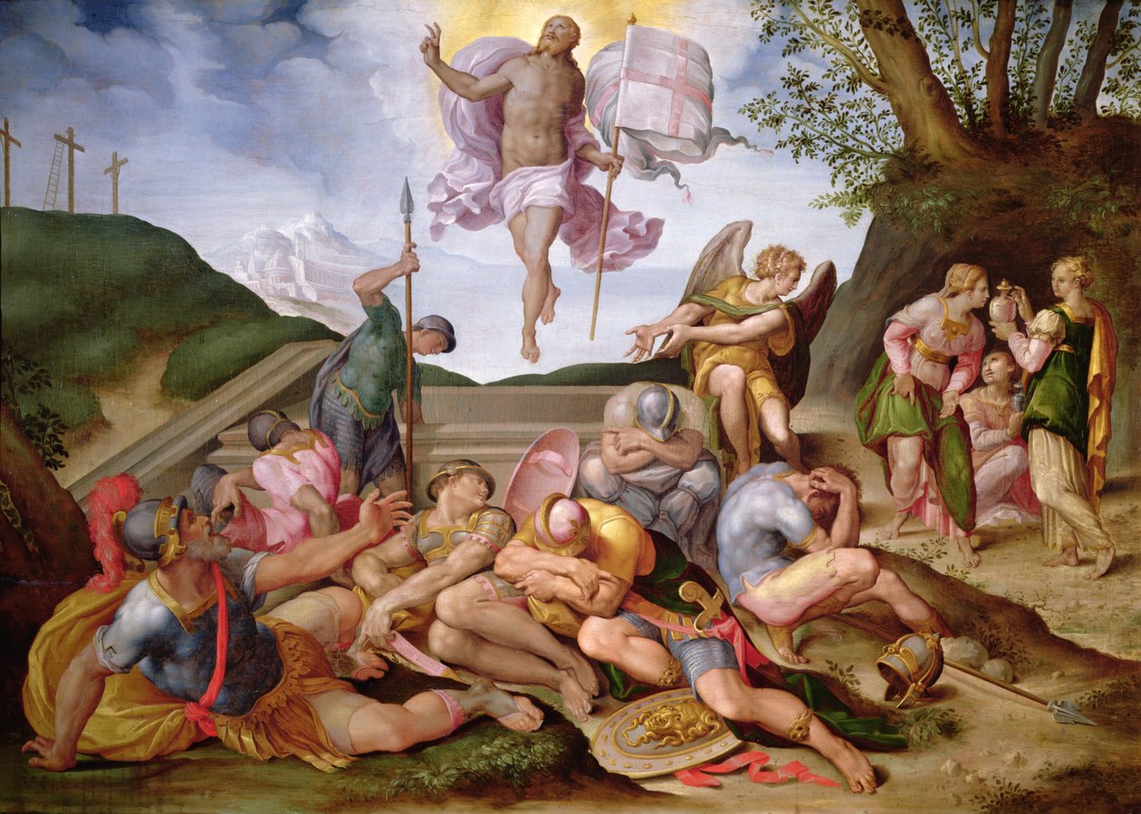 Florentine sixteenth-century painting depicting the Resurrection of Christ