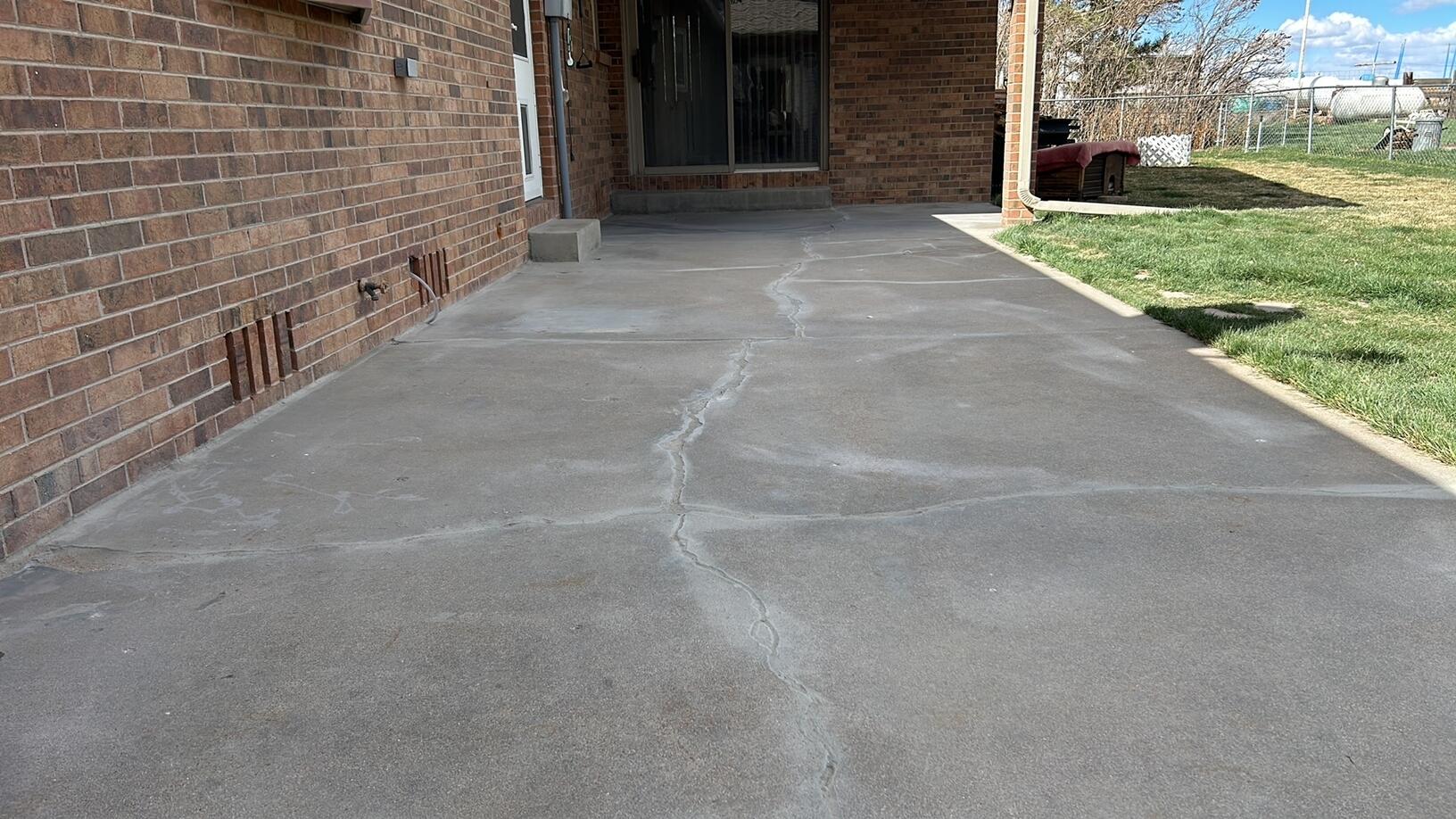 Back Patio Crack Repair - After