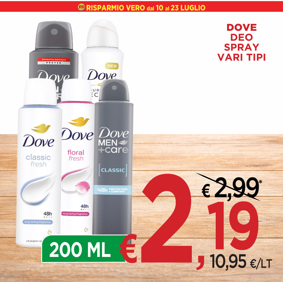 Dove Deo Spray Vari Tipi
