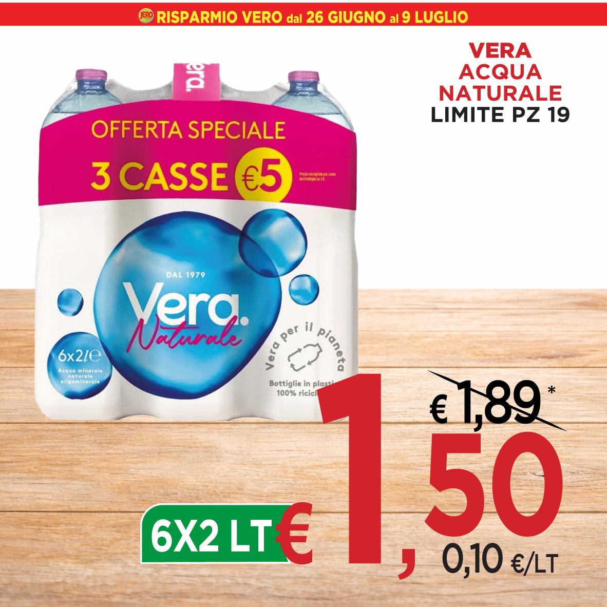Vera Acqua Naturale Limite Pz 19