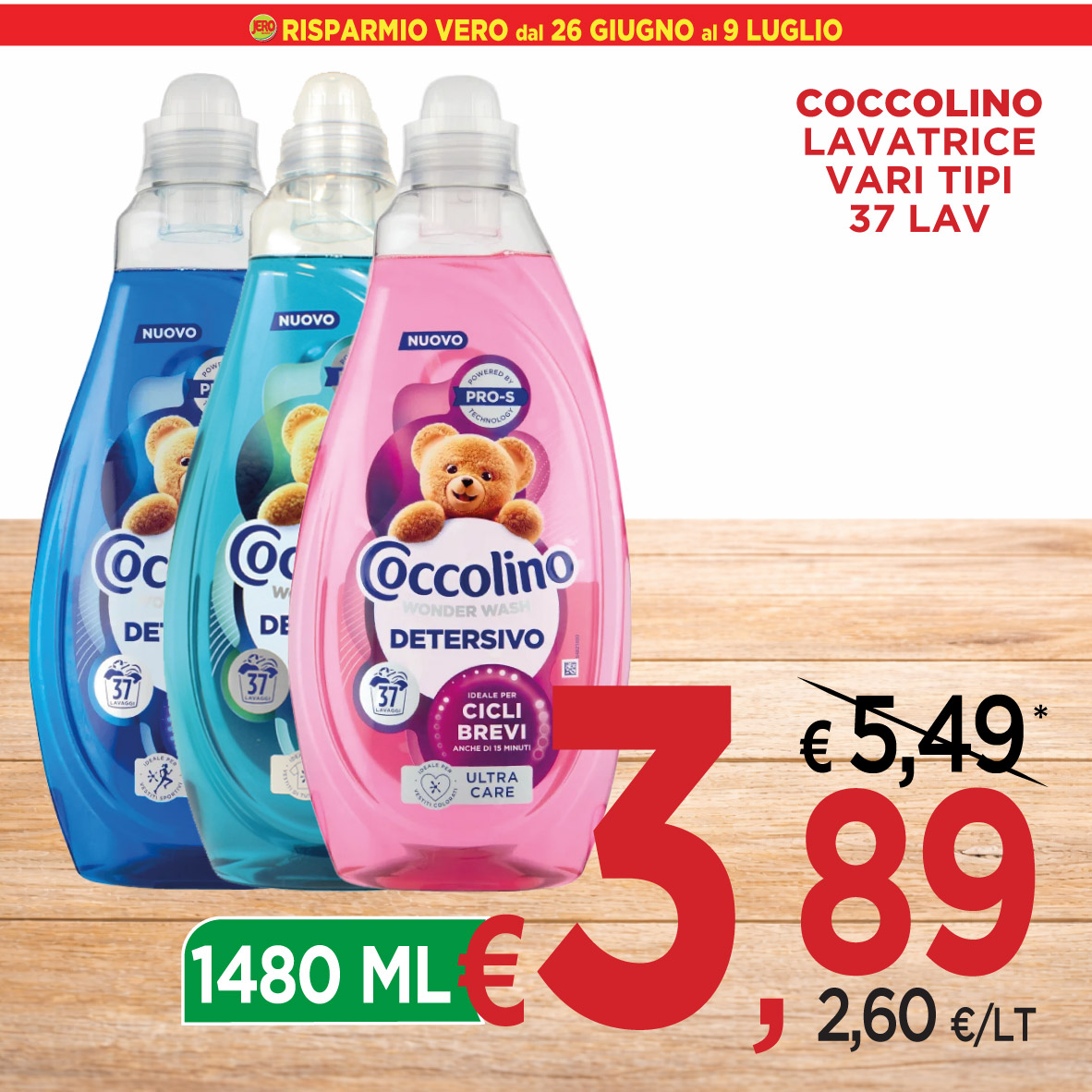 Coccolino Lavatrice Vari Tipi 37 Lav