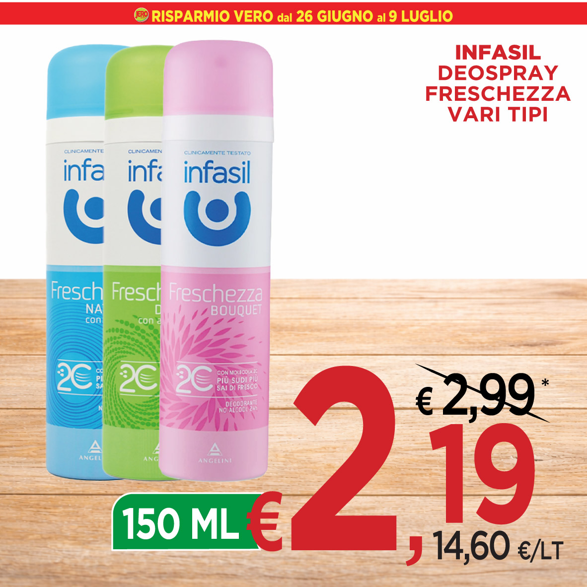 Infasil Deospray Freschezza Vari Tipi