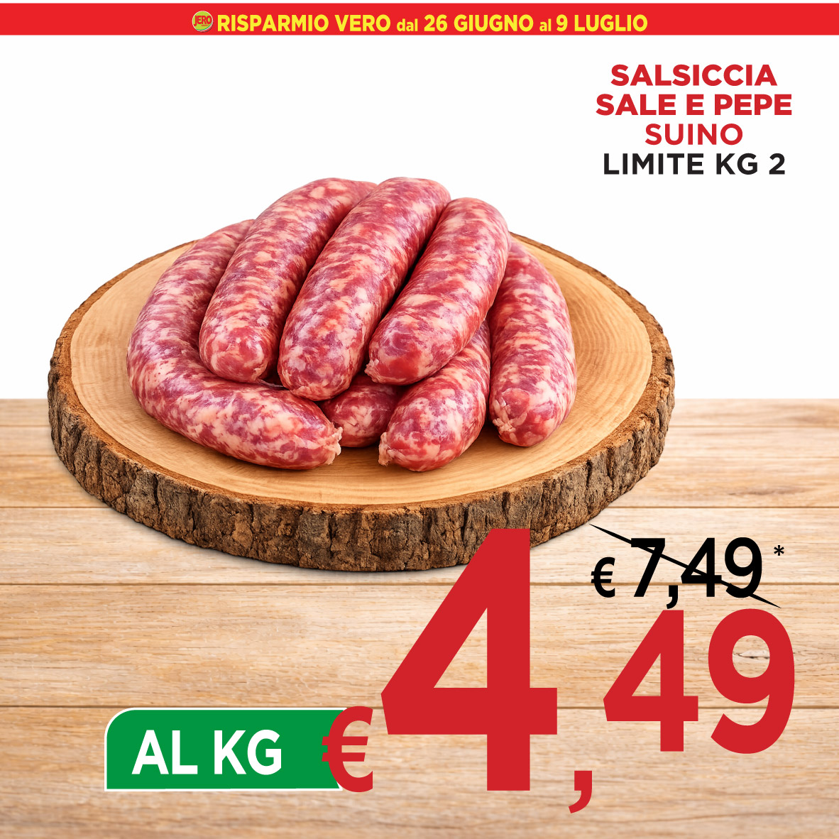 Salsiccia Sale e Pepe Suino