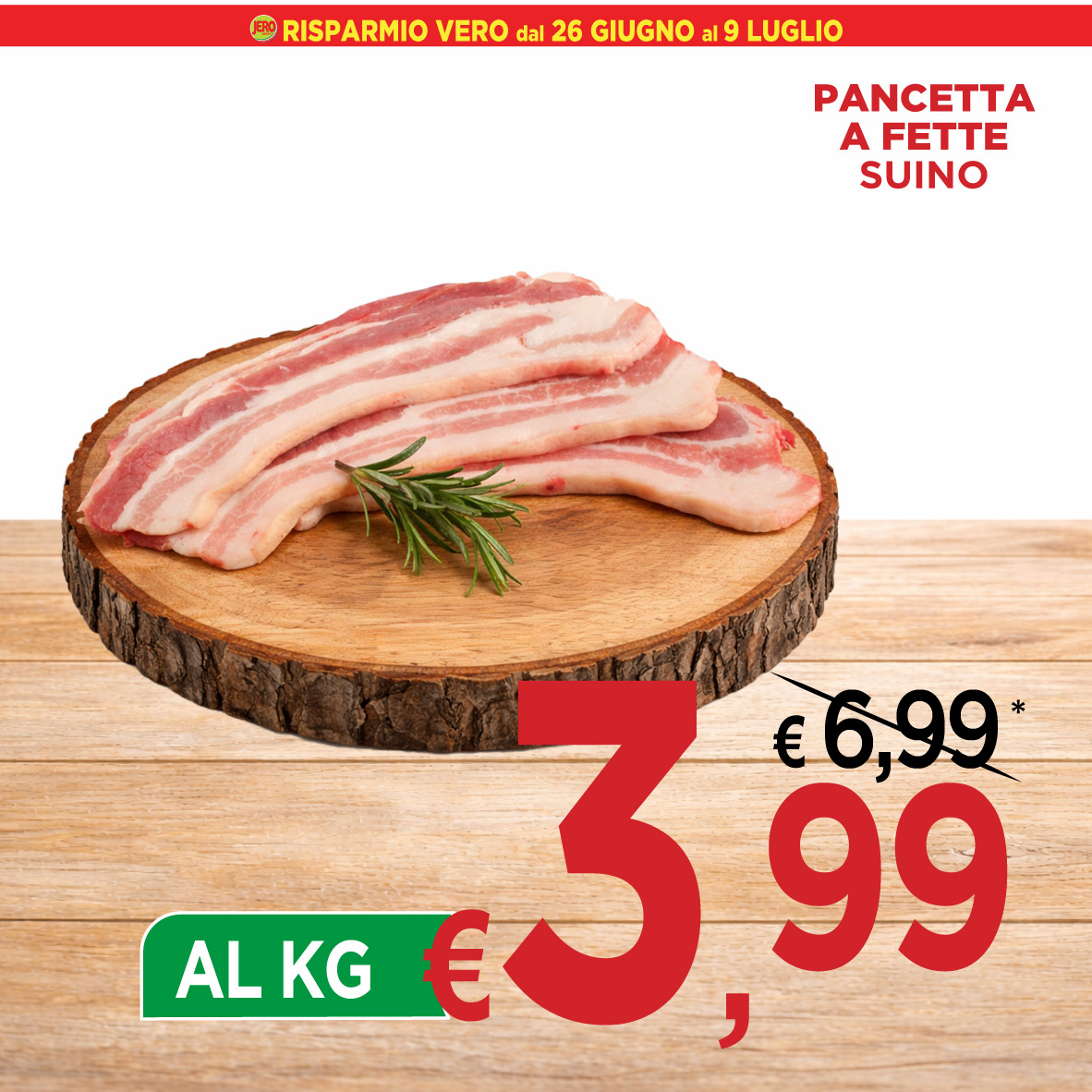 Pancetta a Fette Suino