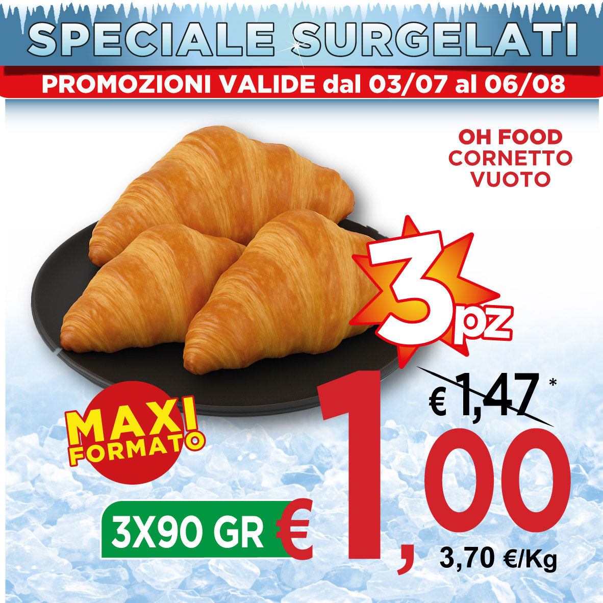Oh Food Cornetto Vuoto Maxi Formato