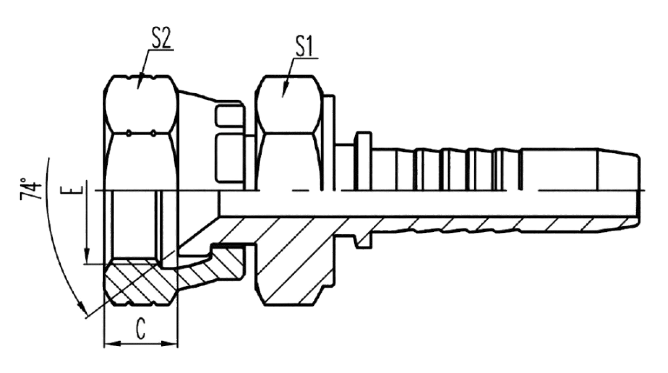 FEMALE JIC 37° FLARE SWIVEL (26711D)