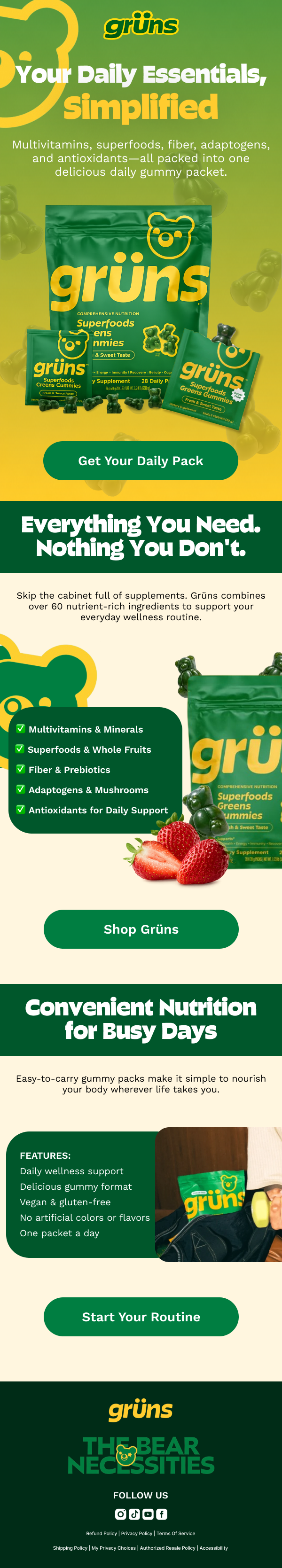 Grüns - Your Daily Essentials Email