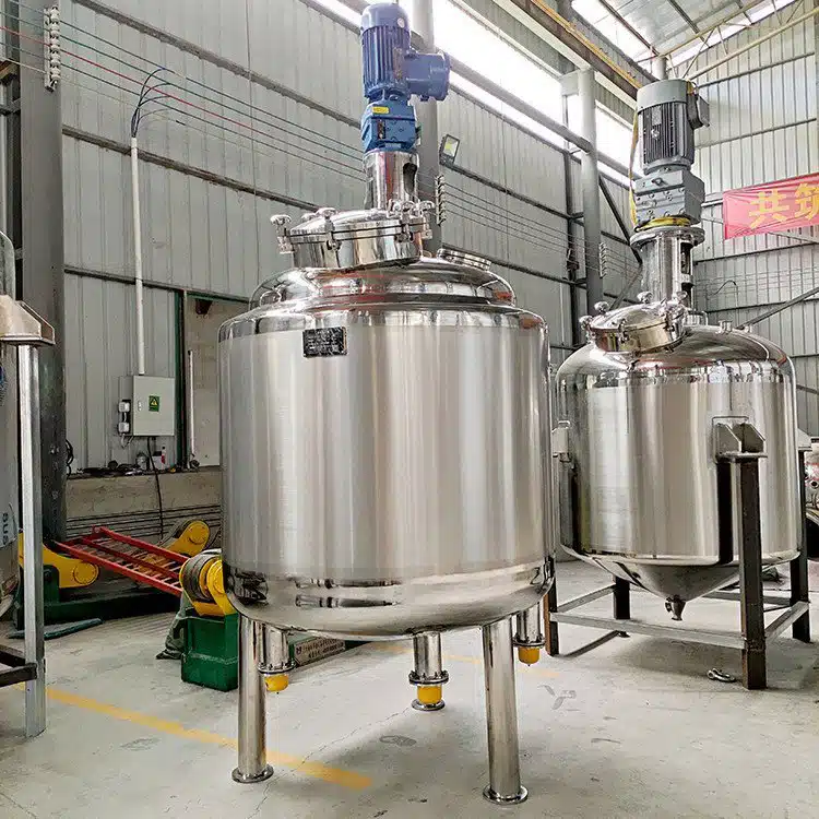 Industrial juice processing tanks with control systems