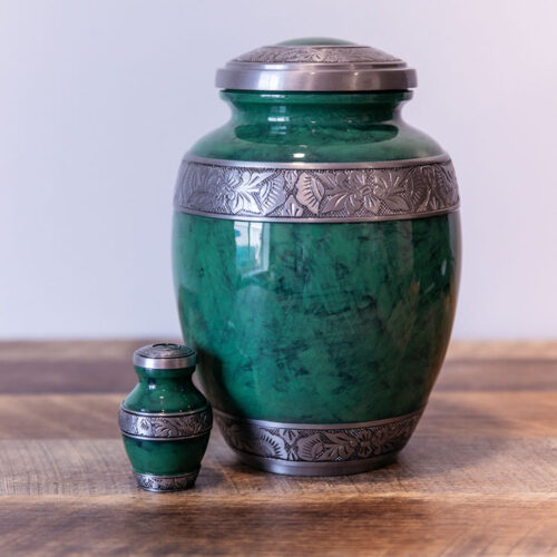 Jade Green — Jade glaze, silver bands
