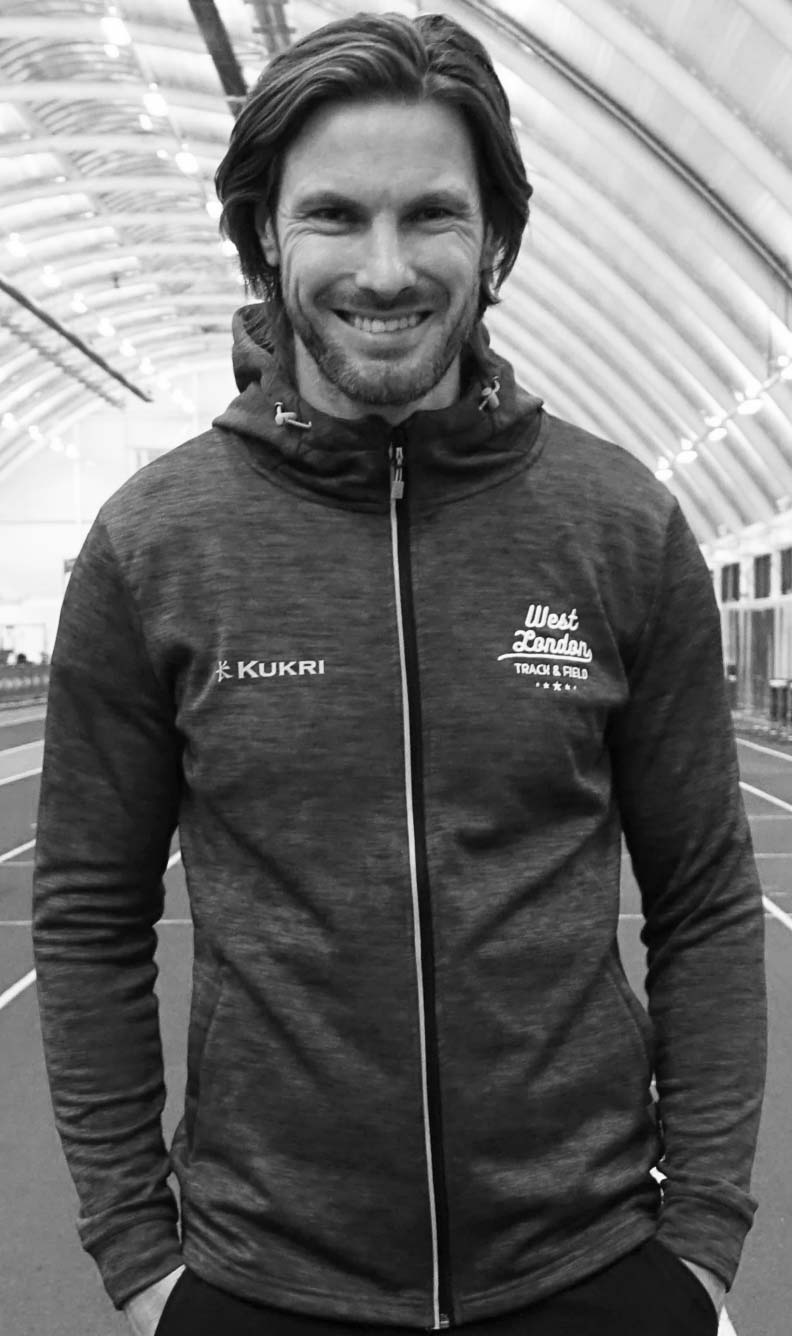 Dr. James Collins at the athletics track