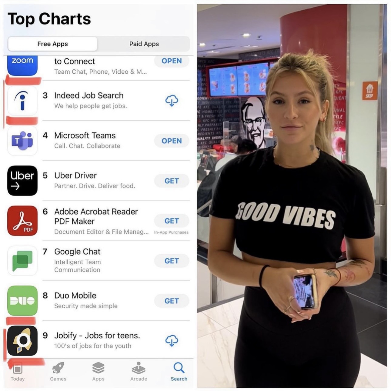 Jobify ranked Top 10 on the App Store
