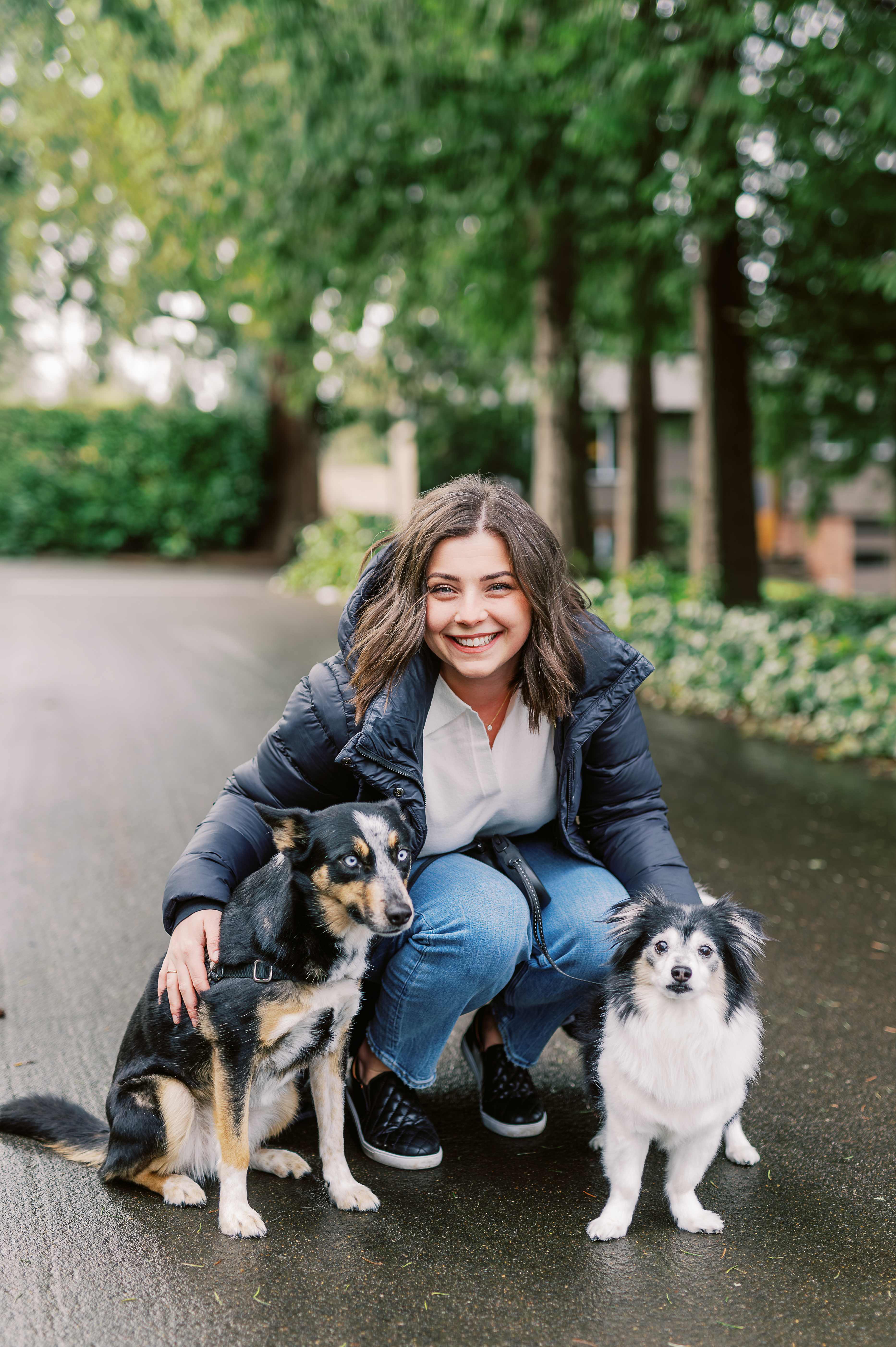 Jordyn with her dogs Cooper and Remi